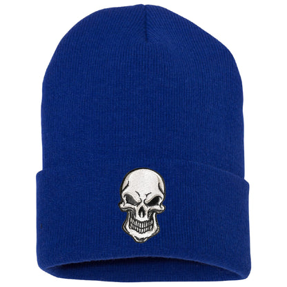 Embroidered Skull Beanie, Hat, Cuffed Beanie