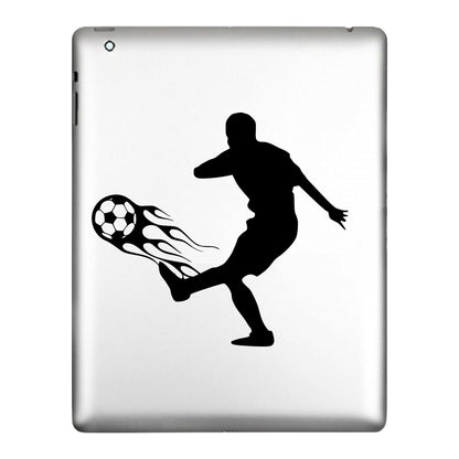 Soccer Player Flames, Decal Sticker