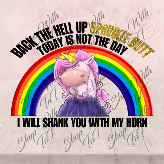 Back The Hell / F**k Up Sprinkle Butt / Tits, PNG Instant Download