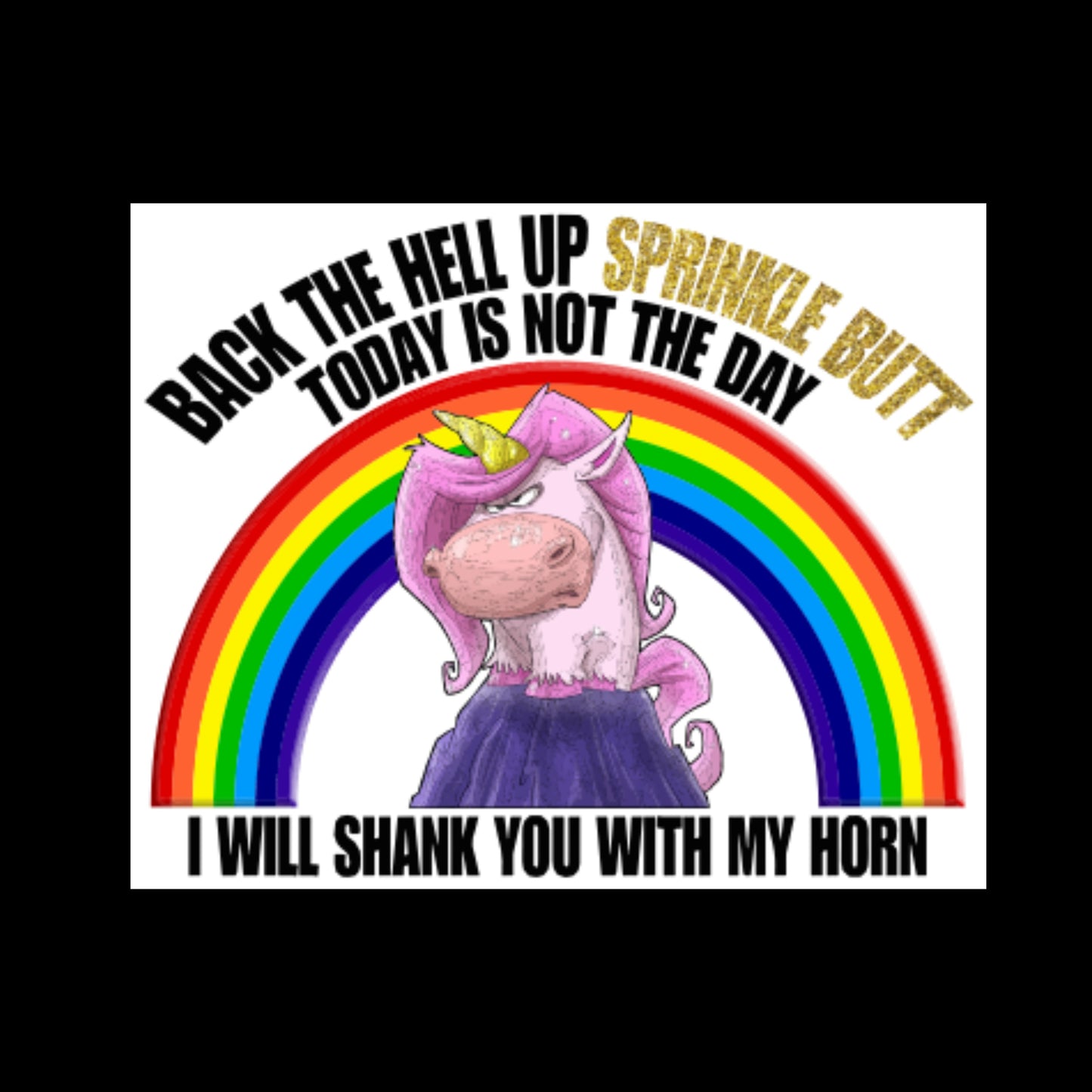 Back The Hell up Sprinkle Butt, Decal Sticker