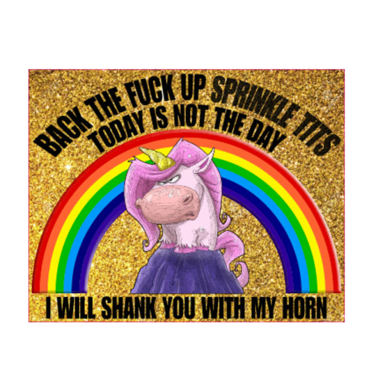 Back The F**k Up Sprinkle Tits, Decal Sticker