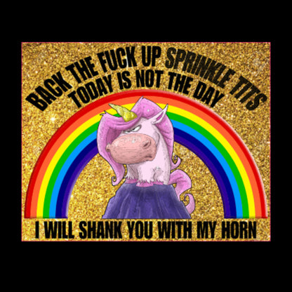 Back The F**k Up Sprinkle Tits, Decal Sticker