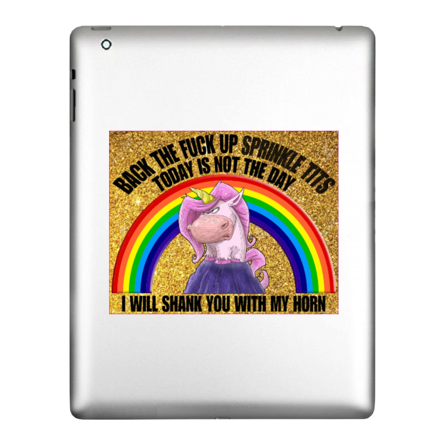 Back The F**k Up Sprinkle Tits, Decal Sticker