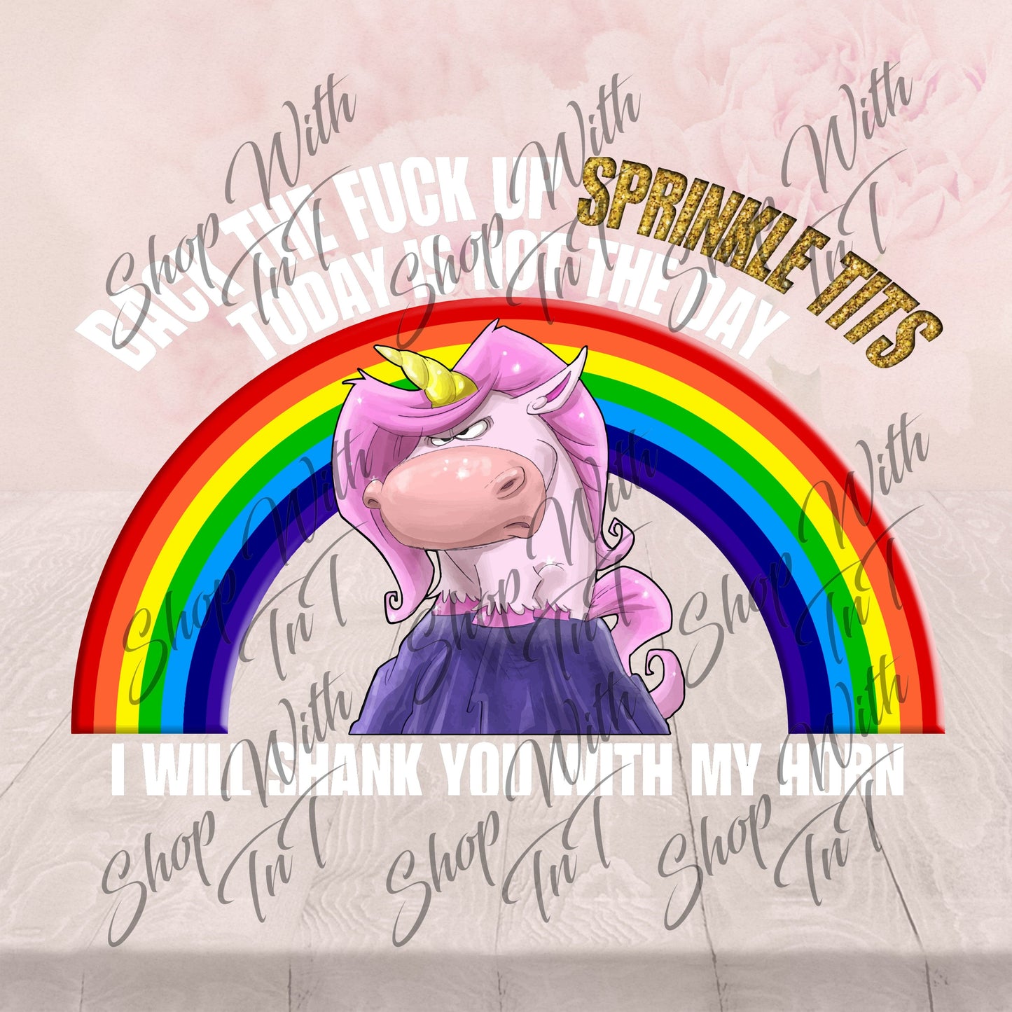 Back The Hell / F**k Up Sprinkle Butt / Tits, PNG Instant Download