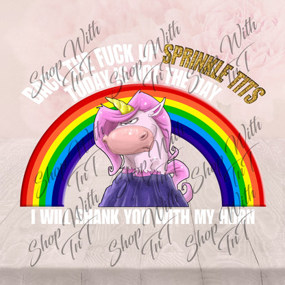Back The Hell / F**k Up Sprinkle Butt / Tits, PNG Instant Download