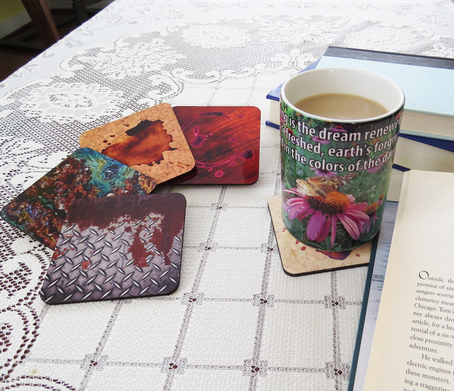 Custom Cork Bottom Drinks Coaster, personalised, drinks, picture coaster, drink mat