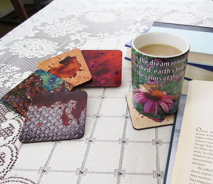 Custom Cork Bottom Drinks Coaster, personalised, drinks, picture coaster, drink mat