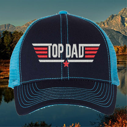 3D Top Dad Embroidered Structured Baseball Cap Hat