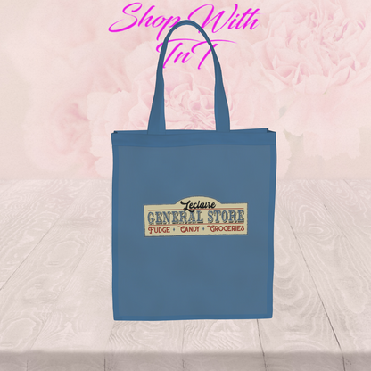 Custom Name Canvas 14L Tote Bag / Market, Groceries, General Store, Shopping