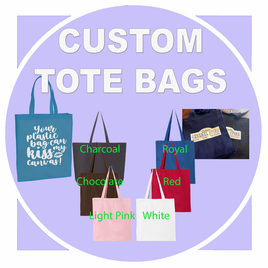 Custom Name Canvas 14L Tote Bag / Market, Groceries, General Store, Shopping
