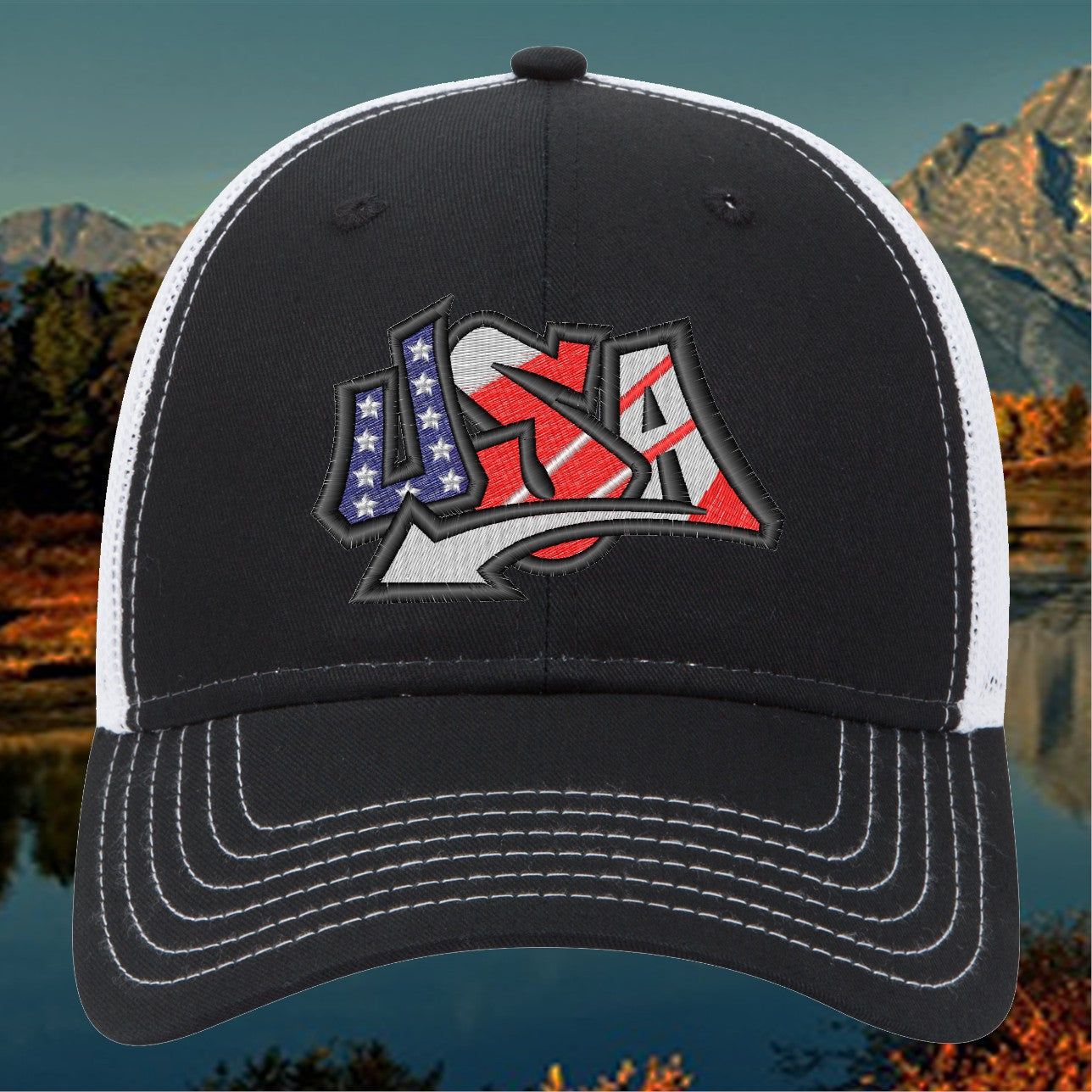 Embroidered 3D Puff "USA"