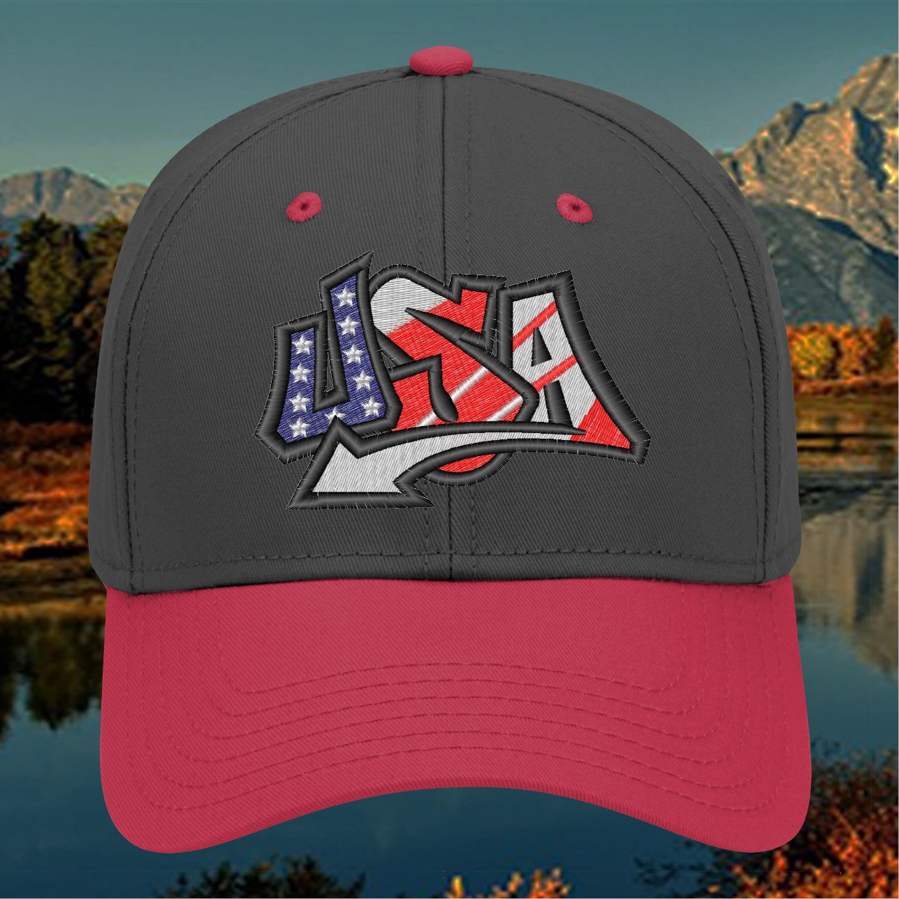 Embroidered 3D Puff "USA"