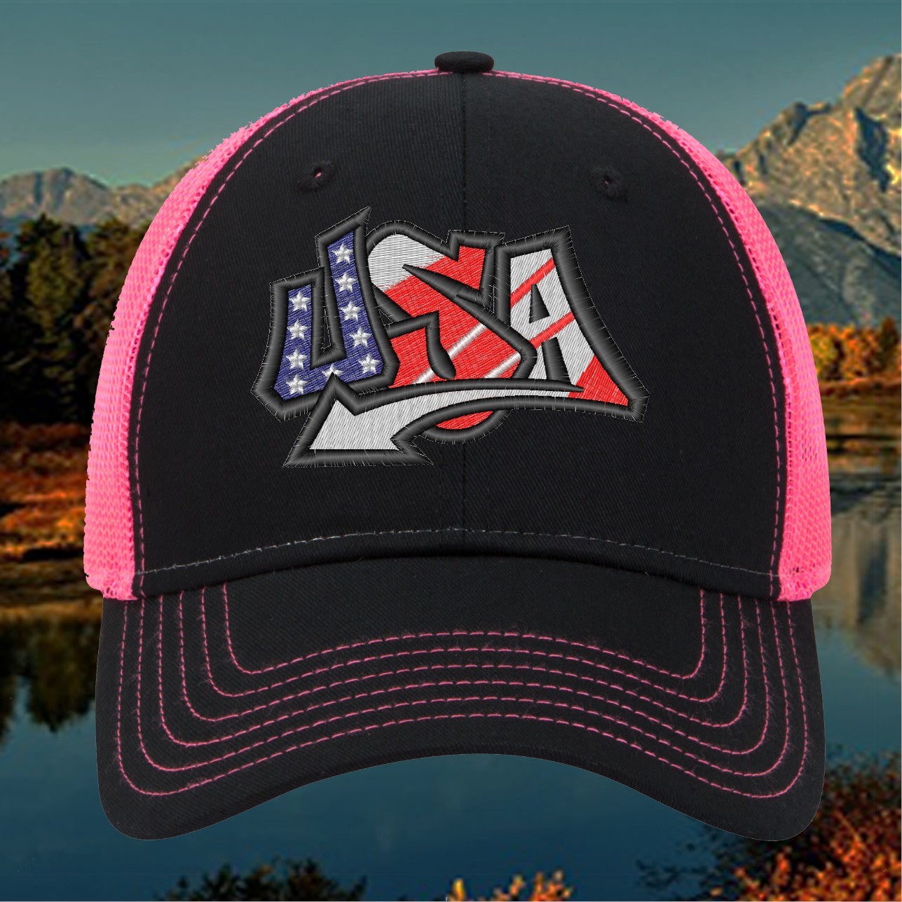 Embroidered 3D Puff "USA"