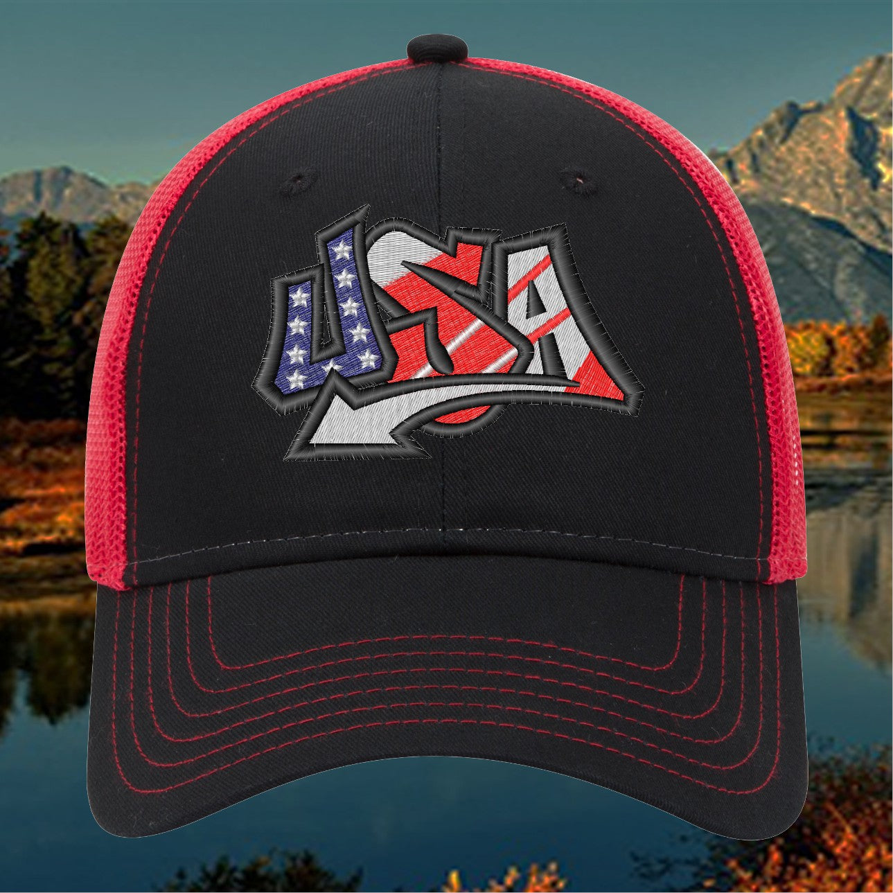 Embroidered 3D Puff "USA"