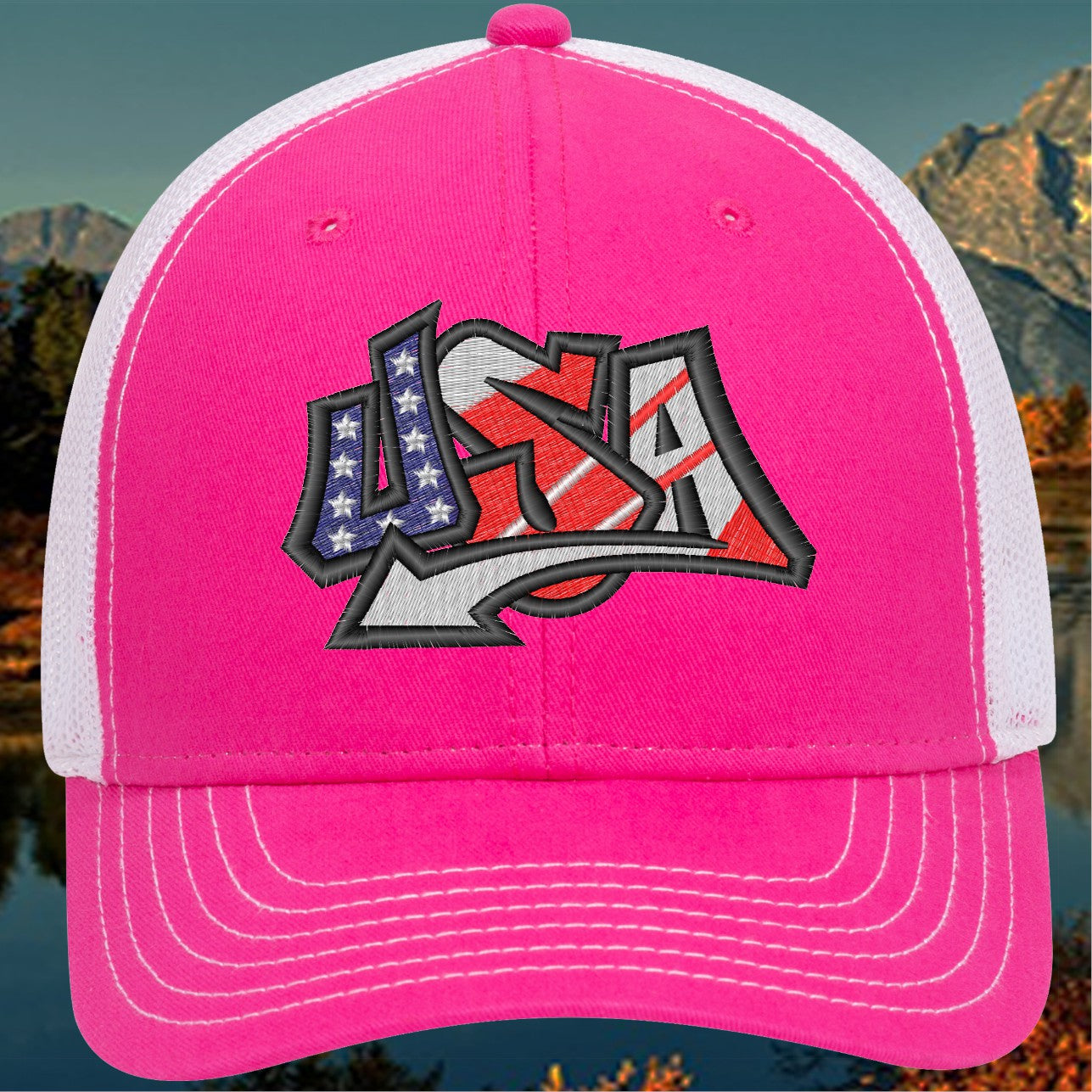 Embroidered 3D Puff "USA"