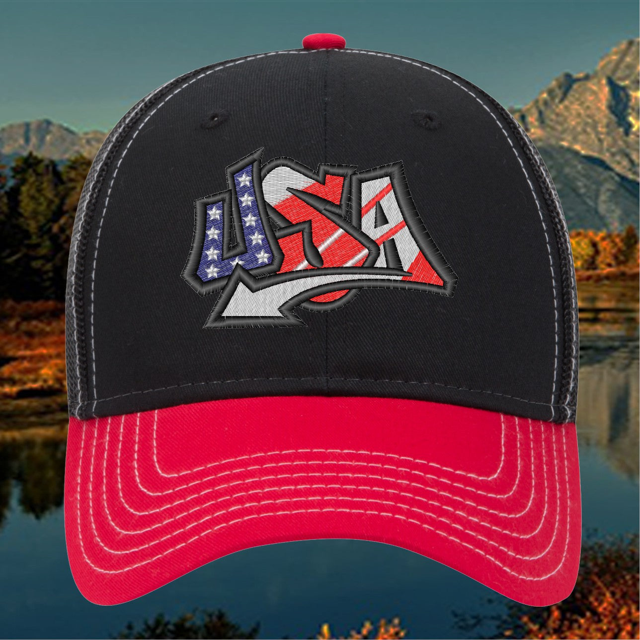 Embroidered 3D Puff "USA"