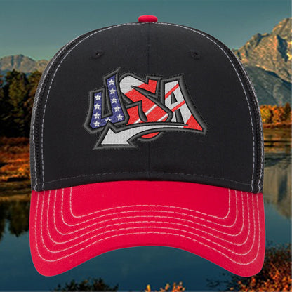 Embroidered 3D Puff "USA"