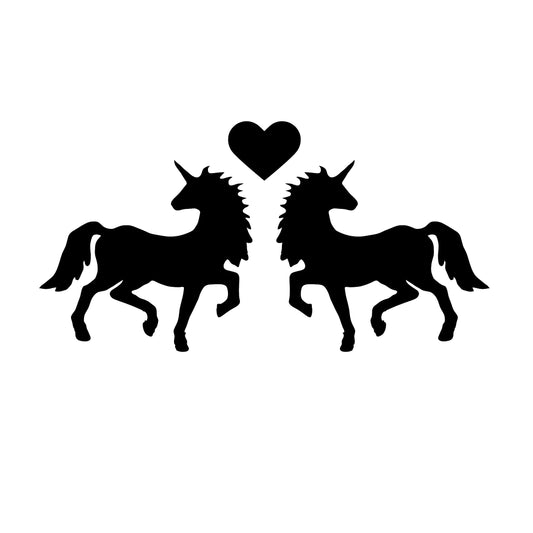 2 Two Unicorns In Love, Legendary Creature, Decal Sticker
