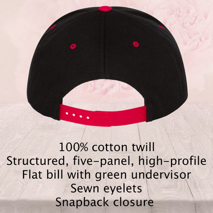 Embroidery Green Alien giving the middle finger, Yupoong Classics Flat Bill Cap