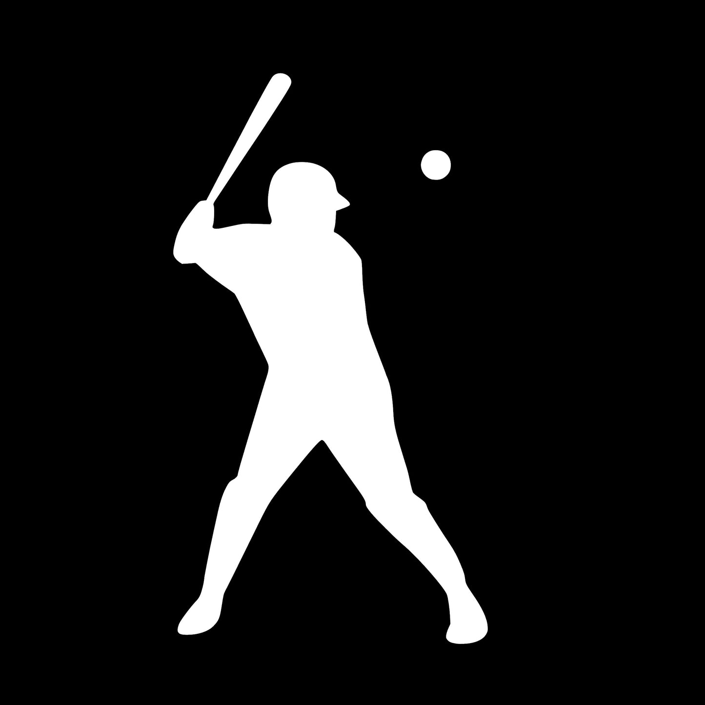 Baseball Batter swing,  Sticker Decal
