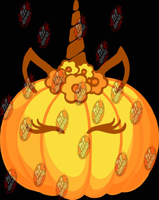 Unicorn Pumpkin Digital PNG "File Only"