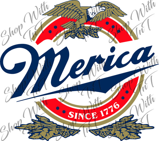 Miller Merica Since 1776 American Eagle | Americana | Digital PNG "File Only".