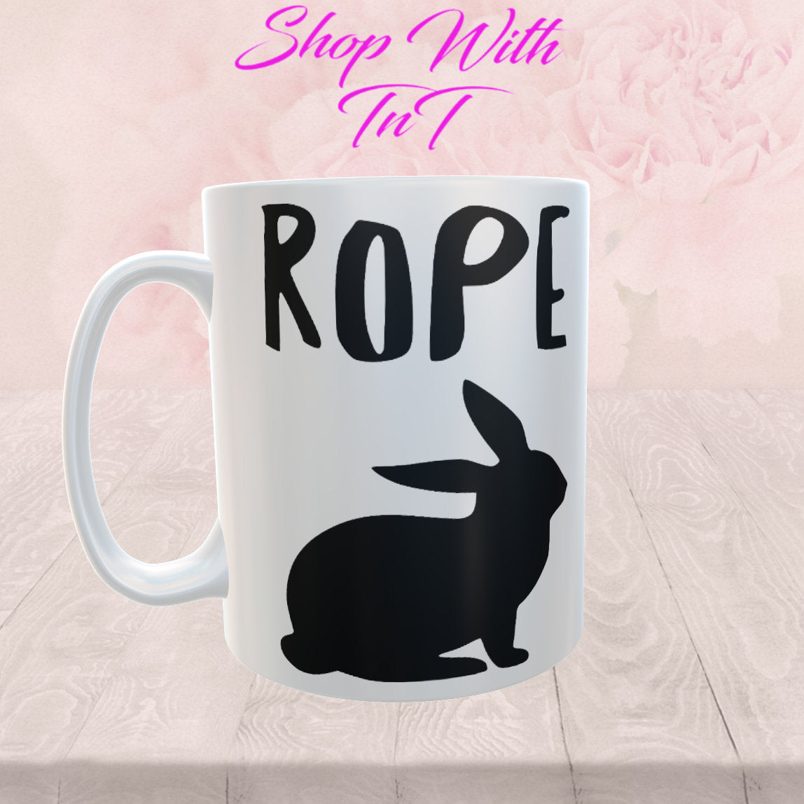 Rope Bunny, Bondage Knots, 15 oz  Mug.