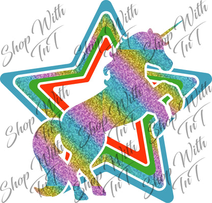 Twinkle Star Unicorn | Digital Download PNG "File Only"