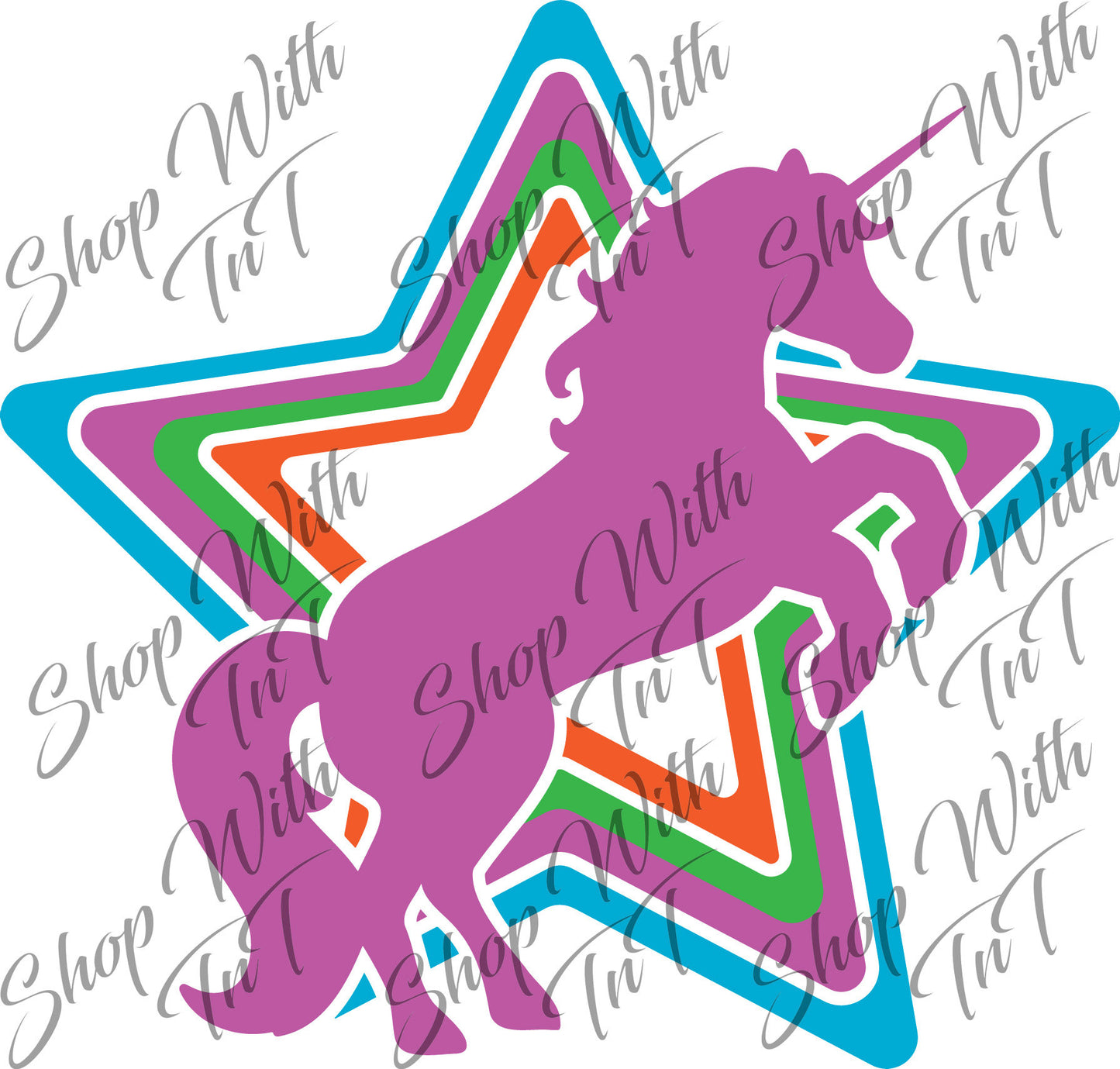 Twinkle Star Unicorn | Digital Download PNG "File Only"