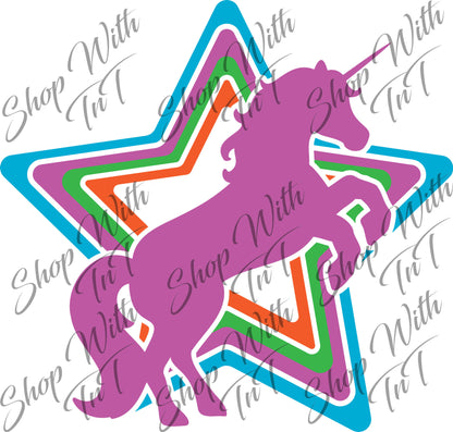 Twinkle Star Unicorn | Digital Download PNG "File Only"
