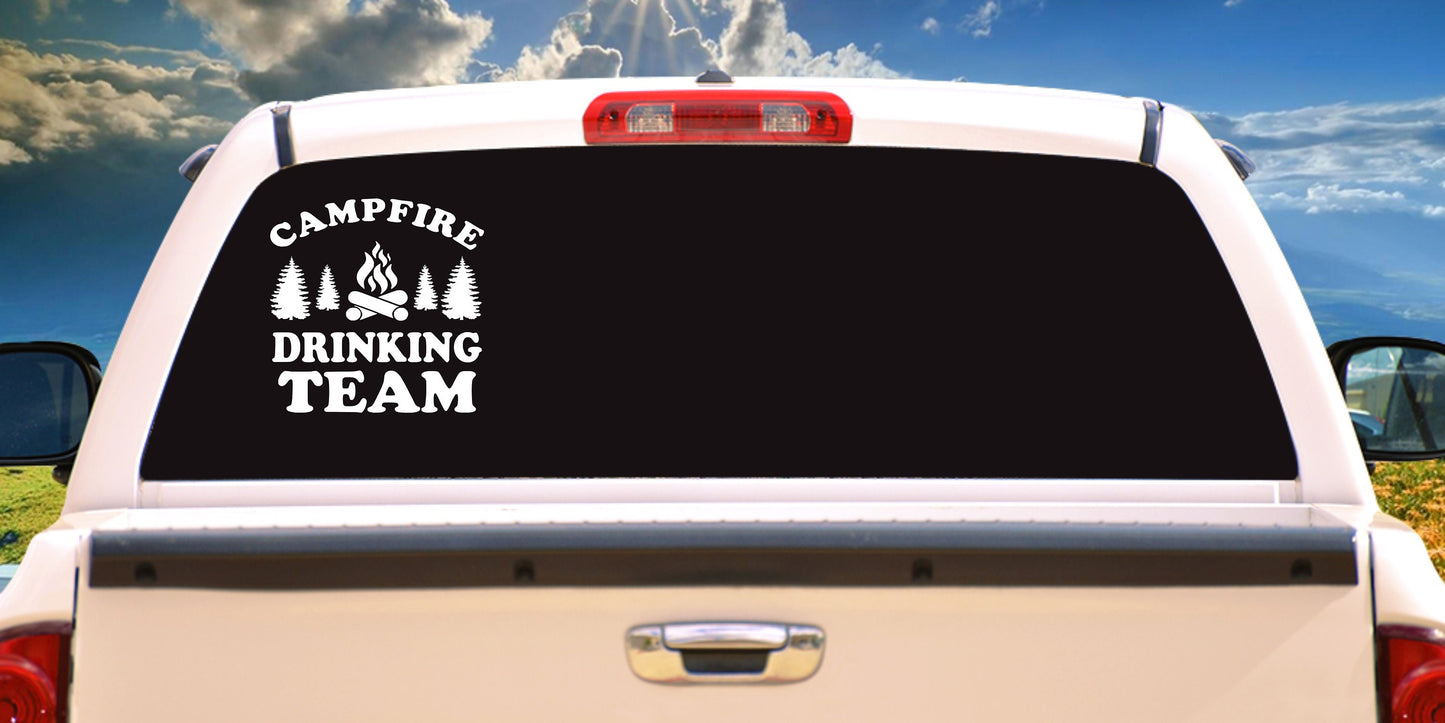 Campfire Drinking Team Decal Sticker